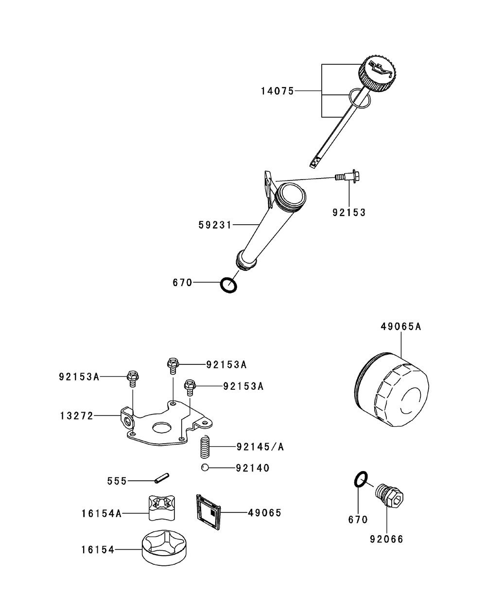 Kawasaki Fr730v-As21 Lubrication Equipment Diagram and Parts List for Z-FORCESZ48 (17AIDGHB-17AIDGHB010)(2015) Cub Cadet Lawn Tractor